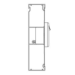 50 X 200mm X 2.4m 3 CHANNEL SKIRTING DUCT (SATIN BLACK) 