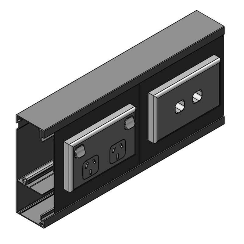 50 X 150mm DROP IN LID SECTION (Satin Black) 