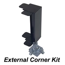 CORNER KIT TO SUIT 50 X 200mm SKIRTING DUCT SATIN BLACK POWDER COAT