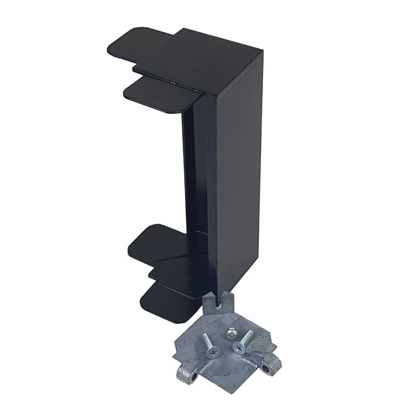 CORNER KIT TO SUIT 50 X 150mm SKIRTING DUCT SATIN BLACK POWDER COAT