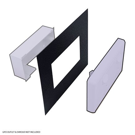 DROP IN FRONT COVER TO SUIT 150h SKIRTING DUCT BLACK