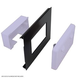 CLIP ON FRONT COVER TO SUIT 200h SKIRTING DUCT (SATIN BLACK) POWDERCOAT