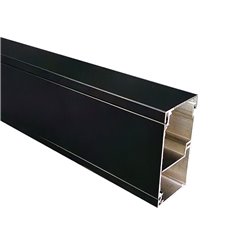 50 X 100mm X 3.0m 2 CHANNEL SKIRTING DUCT (SATIN BLACK)