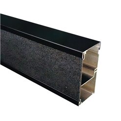 50 X 100mm X 3.0m 2 CHANNEL SKIRTING DUCT (SATIN BLACK)