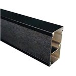 50 X 100mm X 3.0m 2 CHANNEL SKIRTING DUCT (SATIN BLACK)