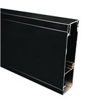 40 X 150mm CLIP ON LID SECTION (Satin Black) 