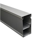 50 X 100mm X 3.0m 2 CHANNEL SKIRTING DUCT (Natural Anodised) 