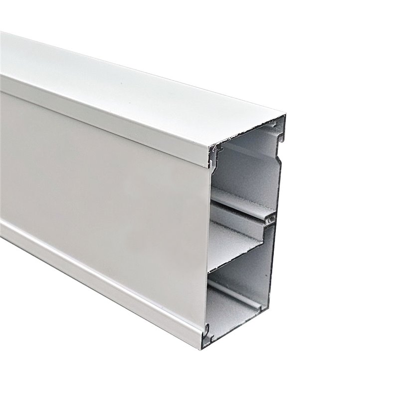 50 X 100mm X 3.0m 2 CHANNEL DROP IN LID SECTION (Pearl White) 