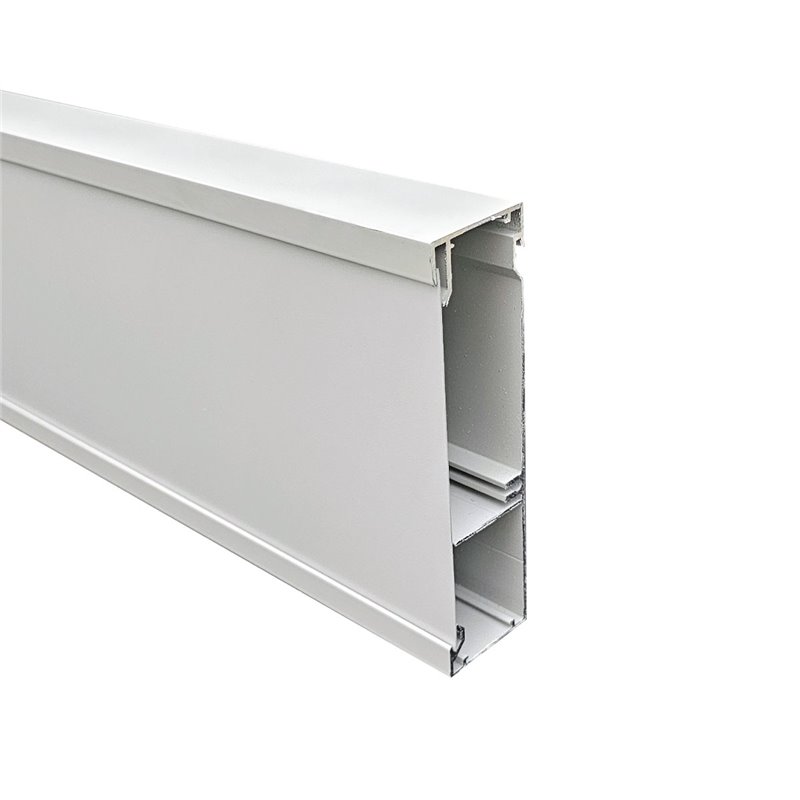 40 X 150mm X 2.4m 2 CHANNEL SKIRTING DUCT (Oyster Grey) 