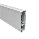 40 X 150mm X 2.4m 2 CHANNEL SKIRTING DUCT (Oyster Grey) 