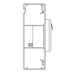 50 X 150mm CLIP ON LID SECTION (Oyster Grey) 