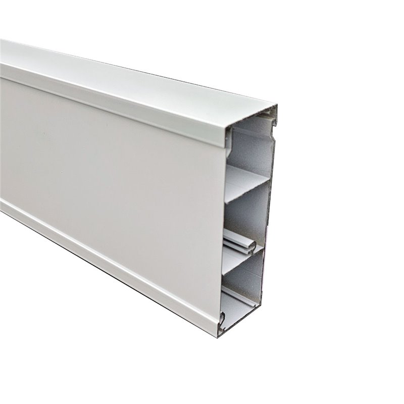 Aluminium 2 division Skirting Duct