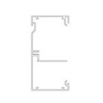 50 X 100mm X 3.0m 2 CHANNEL DROP IN LID SECTION (Natural Anodised) DUCT BODY ONLY