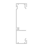 40 X 150mm X 2.4m 2 CHANNEL SKIRTING DUCT (Natural Anodised) DUCT BODY ONLY