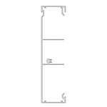 50 X 200mm X 2.4m 3 CHANNEL SKIRTING DUCT (Natural Anodised) DUCT BODY ONLY