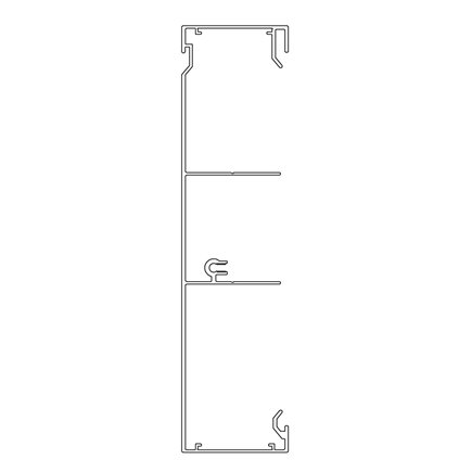 50 X 200mm X 2.4m 3 CHANNEL SKIRTING DUCT (Oyster Grey) DUCT BODY ONLY
