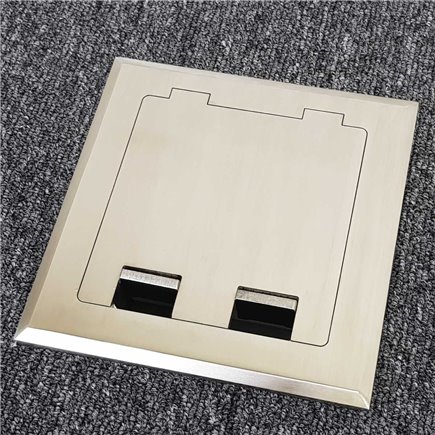 Floor Outlet Box 1 Standard GPO Stainless Steel Flush 145 Series