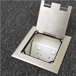 Floor Outlet Box 1 Standard GPO Stainless Steel Flush 145 Series