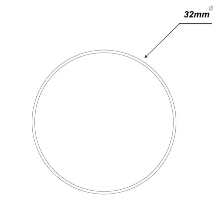 SERVICE POLE 32DIA x 4m 1 DIV SATIN BLACK