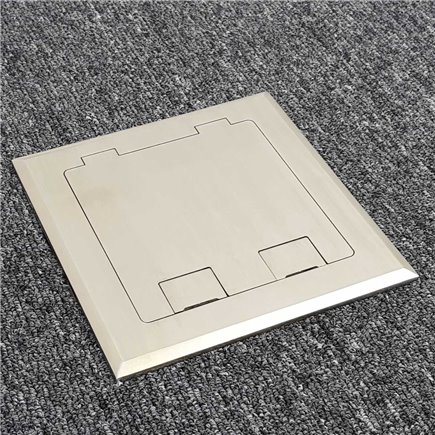 Floor Outlet Box 1 Standard GPO Stainless Steel Flush 145 Series