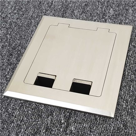 Floor Outlet Box 1 Standard GPO Stainless Steel Flush 145 Series
