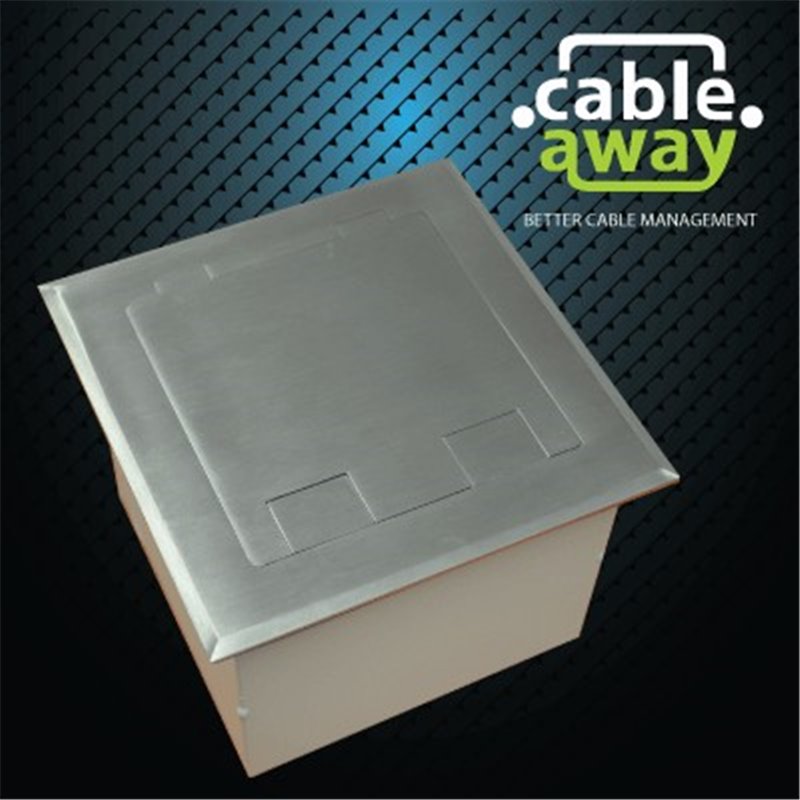 Floor Outlet Box 1 Standard GPO Stainless Steel Flush 145 Series