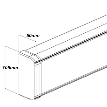 Skirting Duct (PVC) ............... 50 x105mm