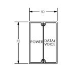 SERVICE POLE 7550 x 3m 2 DIV ANODISED