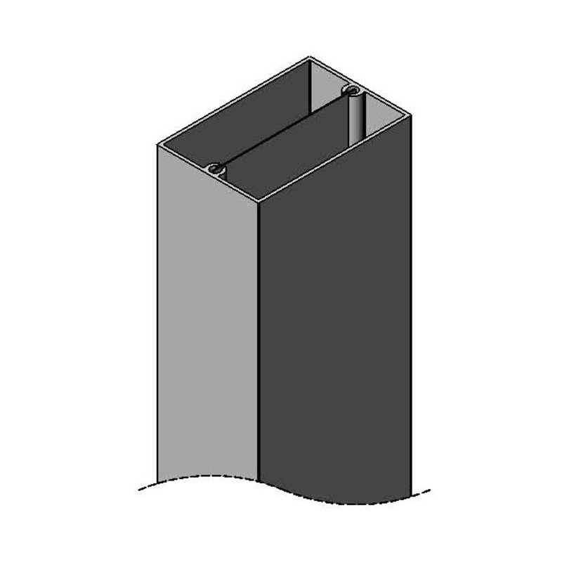 SERVICE POLE 7550 x 3m 1 DIV ANODISED