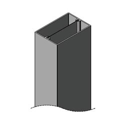 SERVICE POLE 7550 x 4m 1 DIV ANODISED