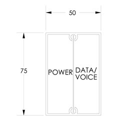 SERVICE POLE 7550 x 4m 2 DIV PEARL WHITE