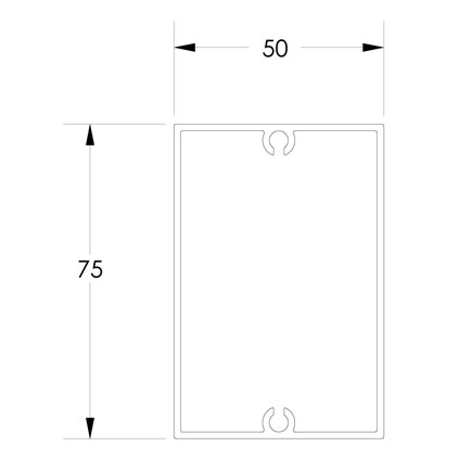 SERVICE POLE 7550 x 6m 1 DIV SATIN BLACK