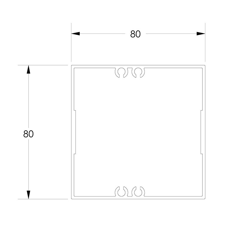 SERVICE POLE 8080 x 4m 1 DIV PEARL WHITE