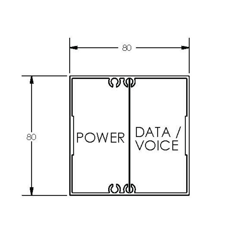 SERVICE POLE 8080 x 6m 2 DIV SATIN BLACK