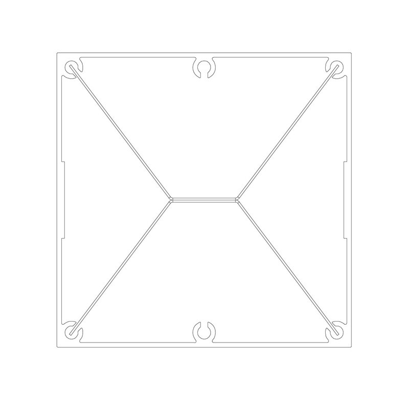 SERVICE POLE 100100 x 6m 4 DIV PEARL WHITE