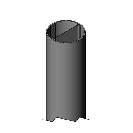 SERVICE POLE 50DIA x 6m 2 DIV SATIN BLACK