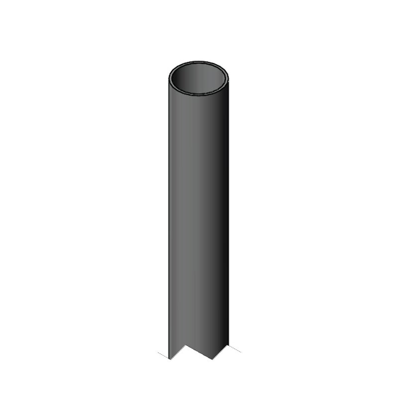 SERVICE POLE 32DIA x 6m 1 DIV SATIN BLACK