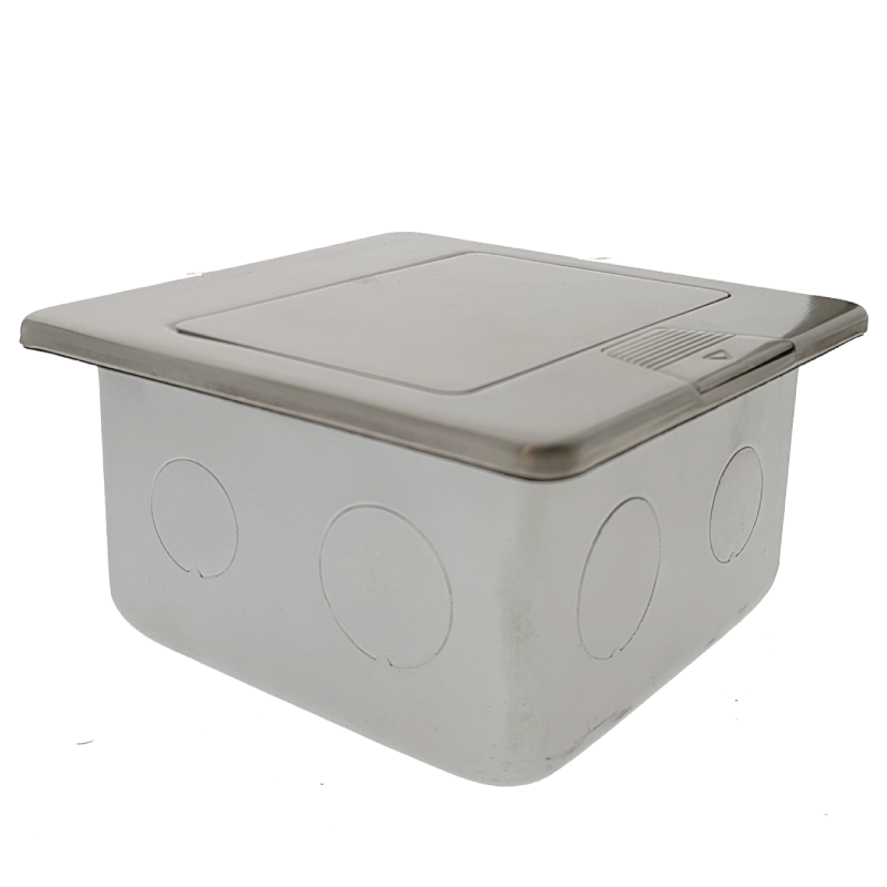 IP 44 Rated Stainless Steel Flush finish Pop Up Outlet Box 1 x Power
