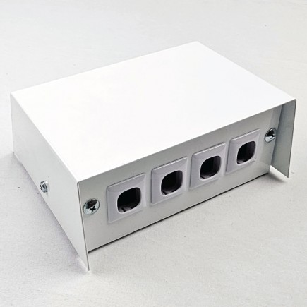 Pedestal Floor Box with 2 Standard Outlet Provisions, Pearl White.