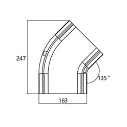 FIBRE TRAY ELBOW 45 Deg