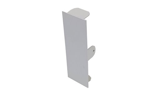 BLANK END TO SUIT 50 X 200 SKIRTING DUCT OYSTER GREY POWDER COAT
