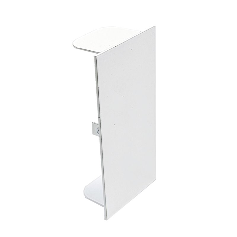 BLANK END TO SUIT 50 X 100 SKIRTING DUCT PEARL WHITE POWDER COAT