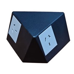 Tripod Table Box Black complete with grey outlets