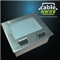 2 Power 4 Data Stainless Steel Recessed Lid  Floor Outlet Box