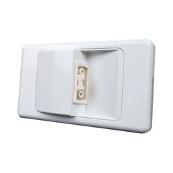 SOFT WIRE STARTER WALL PLATE (STANDARD MOUNTING) WHITE