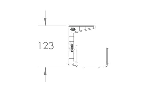 900mm Single Tier Under Desk Cable Basket KIT (white)