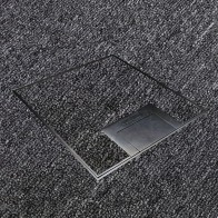 Floor Outlet Box 19mm Recess Lid Stainless Steel Black