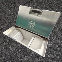 Floor Outlet Box 19mm Recess Stainless Steel Lid 2 Standard GPO 245 Series