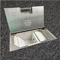 Floor Outlet Box 2 Standard Outlet Provisions Stainless Steel 19mm Ressessed Lid 245 Series