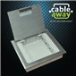 4 Power 4 Data Shallow Stainless Steel Flush Floor Outlet Box